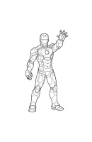 Iron Man kleurplaat 2